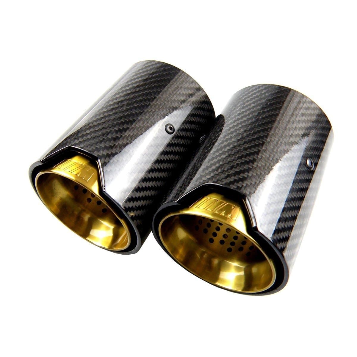 BMW M4 (F82/F83) Gold M Performance Style Carbon Fibre Exhaust Tips - Twenty Two Tuning Exhaust Tips