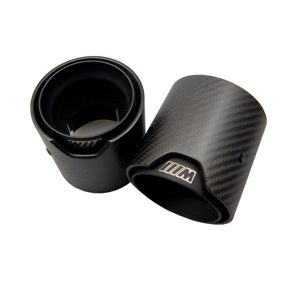 BMW M5 (F10) Black M Performance Style Carbon Fibre Exhaust Tips - Twenty Two Tuning Exhaust Tips