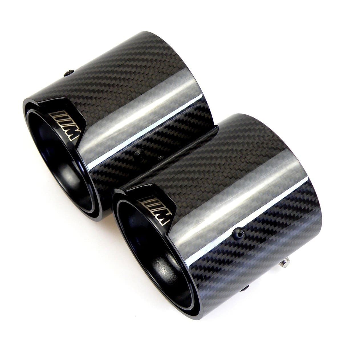 BMW M5 (F10) Black M Performance Style Carbon Fibre Exhaust Tips - Twenty Two Tuning Exhaust Tips