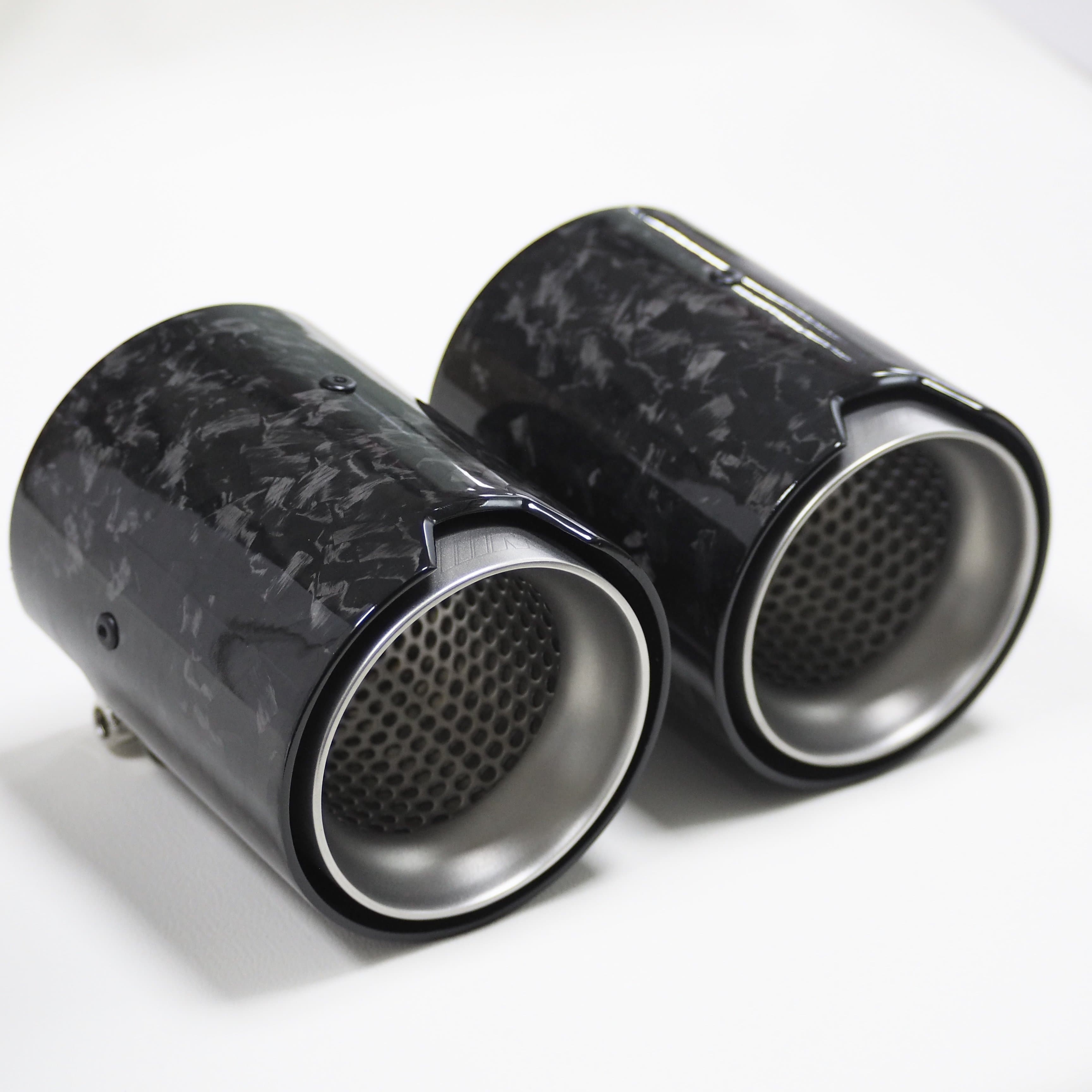 BMW M5 (F10) Forged Carbon OEM M Performance Style Exhaust Tips - Twenty Two Tuning Exhaust Tips