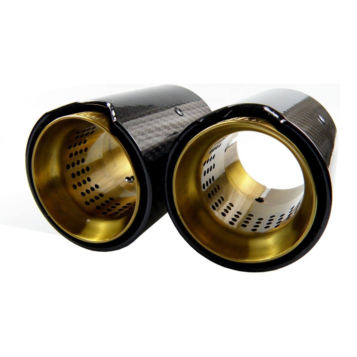 BMW M5 (F90/F90N) Gold M Performance Style Carbon Fibre Exhaust Tips - Twenty Two Tuning Exhaust Tips