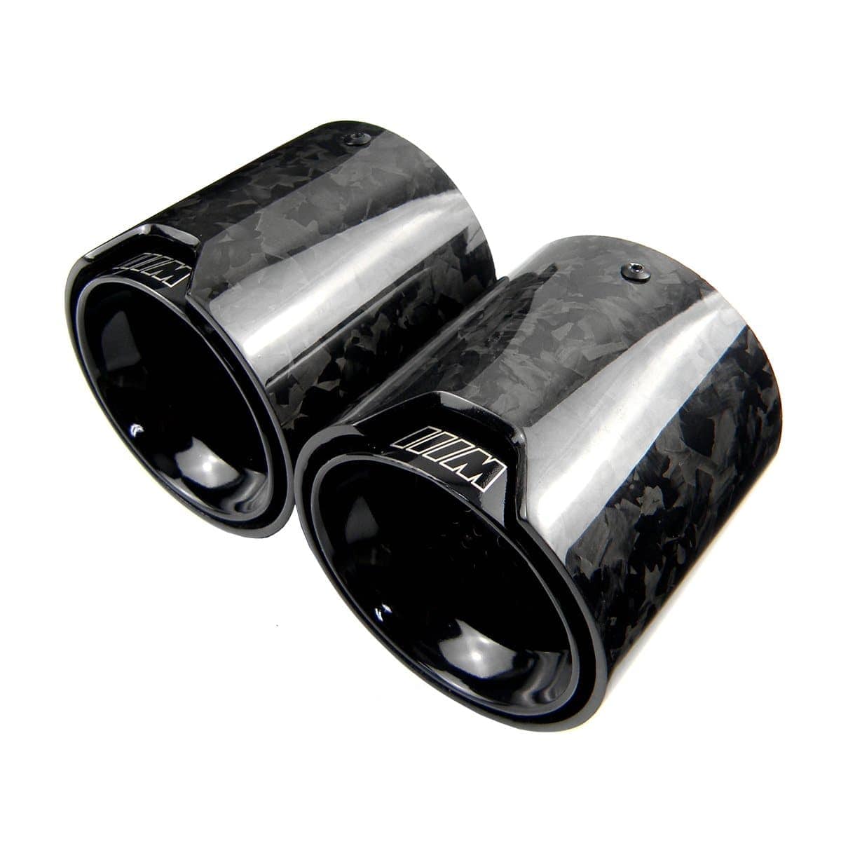 BMW M6 (F06/F12/F13) Black Forged Carbon M Performance Style Exhaust Tips - Twenty Two Tuning Exhaust Tips