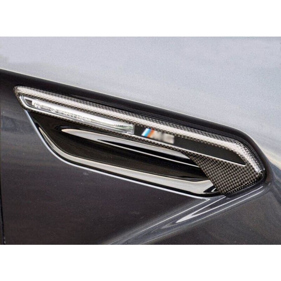 BMW M6 (F06/F12/F13) M Performance Style Carbon Fibre Fender Indicator Trim - Twenty Two Tuning Fender Trims