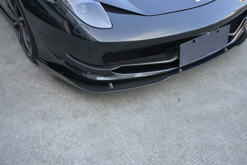 Ferrari 458 Berlinetta - Carbon Fibre Front Bumper Canards - Twenty Two Tuning Front Canards/Bumper Inserts