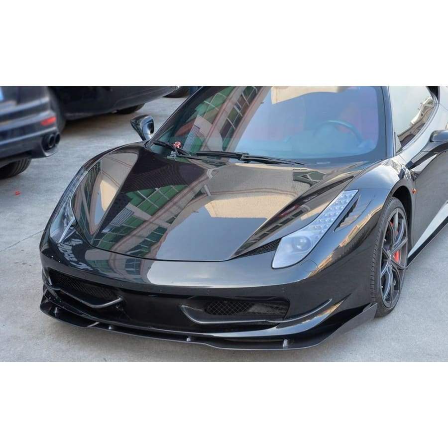 Ferrari 458 Berlinetta - V Style Carbon Fibre Front Lip Spoiler - Twenty Two Tuning Front Lip