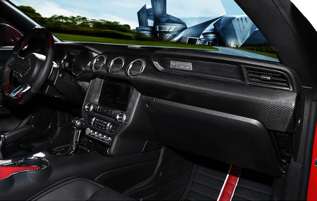 Ford Mustang (6th Gen.) Add-On Carbon Fibre Interior Dashboard Trim - Twenty Two Tuning Interior Parts & Accessories