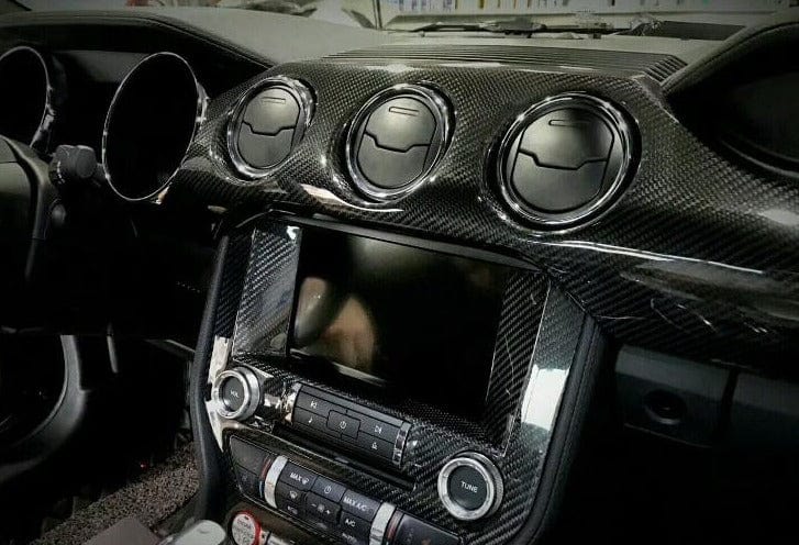 Ford Mustang (6th Gen.) Add-On Carbon Fibre Interior Dashboard Trim - Twenty Two Tuning Interior Parts & Accessories
