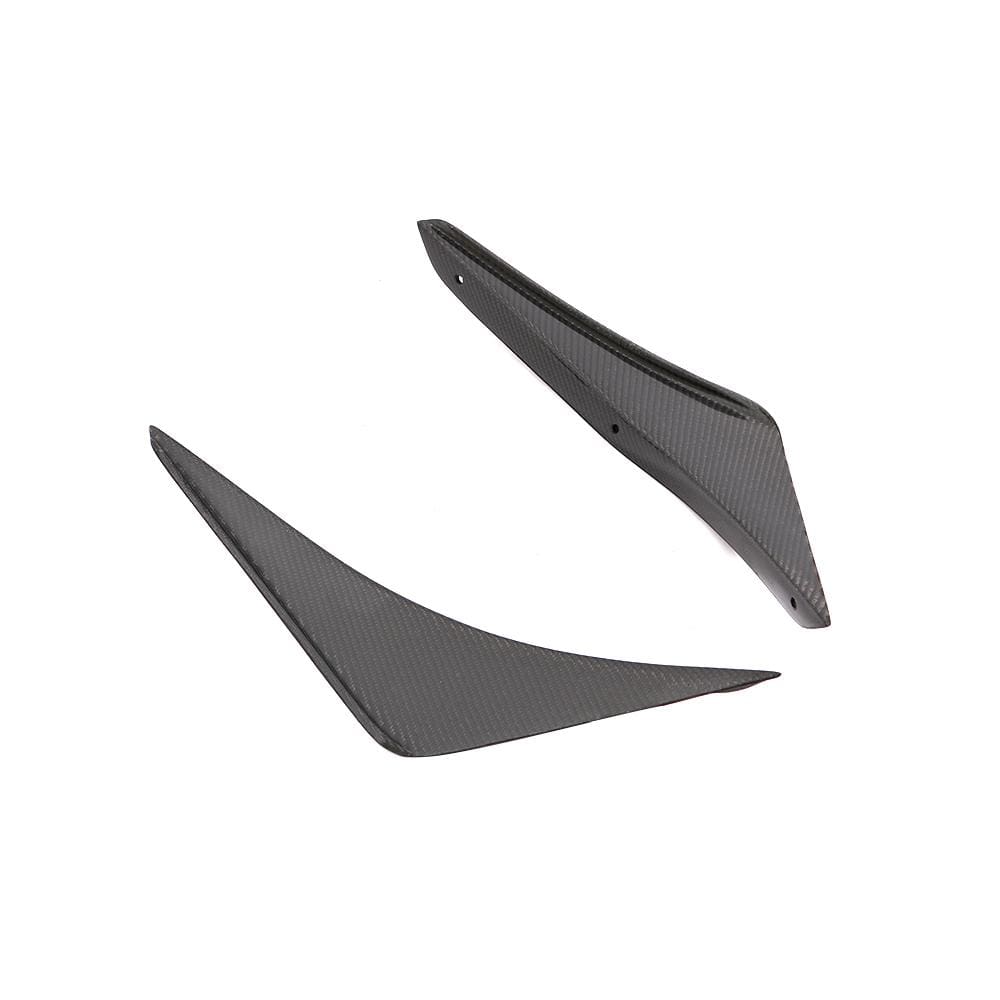 Ford Mustang (6th Gen.) Pre-Facelift Carbon Fibre Front Bumper Canards - Twenty Two Tuning Front Canards/Bumper Inserts
