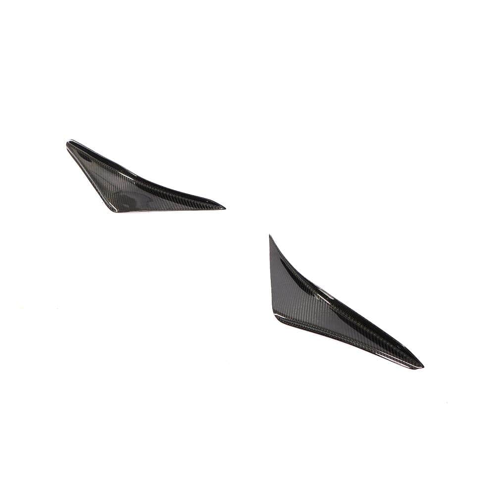 Ford Mustang (6th Gen.) Pre-Facelift Carbon Fibre Front Bumper Canards - Twenty Two Tuning Front Canards/Bumper Inserts
