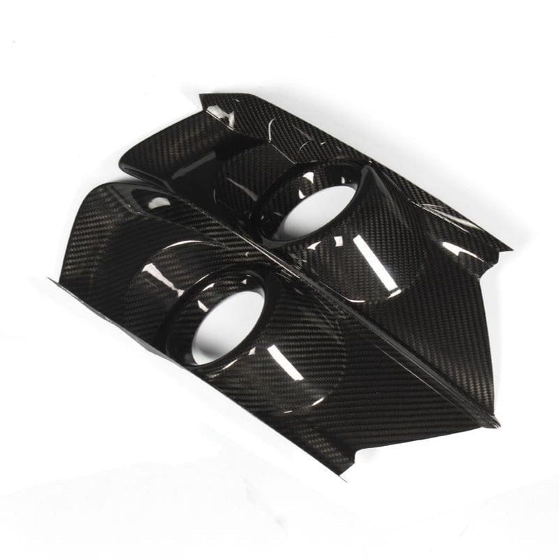 Ford Mustang (6th Gen.) Pre-Facelift Carbon Fibre Front Fog Light Trims - Twenty Two Tuning Front Canards/Bumper Inserts