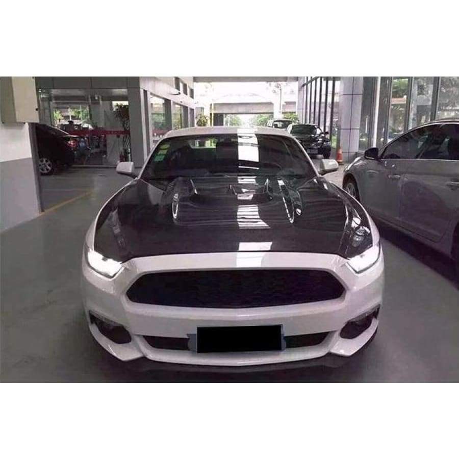Ford Mustang (6th Gen.) Pre-Facelift Carbon Fibre Hood/Bonnet Replacement - Twenty Two Tuning Hood/Bonnet Complete