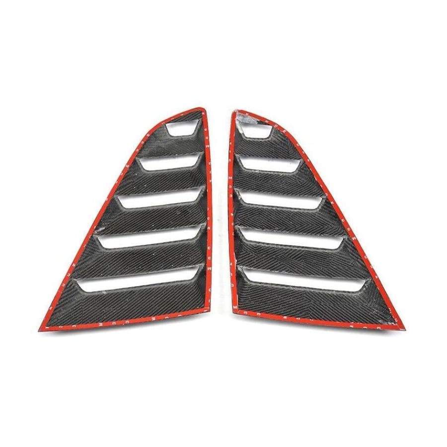 Ford Mustang (6th Gen.) Pre-Facelift Carbon Fibre Rear Window Trims - Twenty Two Tuning Rear Windows