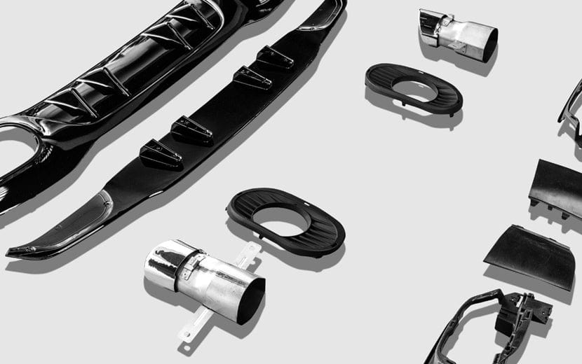 Mercedes Benz A-Class/A35 (W177) Edition 1 Style Gloss Black Rear Diffuser - Twenty Two Tuning Rear Diffuser