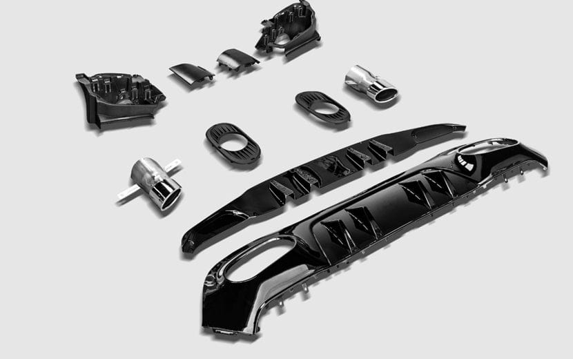 Mercedes Benz A-Class/A35 (W177) Edition 1 Style Gloss Black Rear Diffuser - Twenty Two Tuning Rear Diffuser