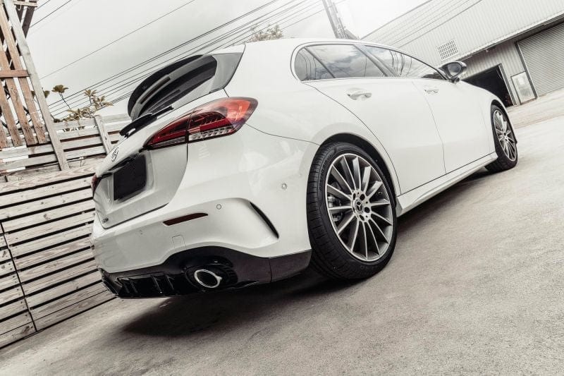 Mercedes Benz A-Class/A35 (W177) Edition 1 Style Gloss Black Rear Diffuser - Twenty Two Tuning Rear Diffuser