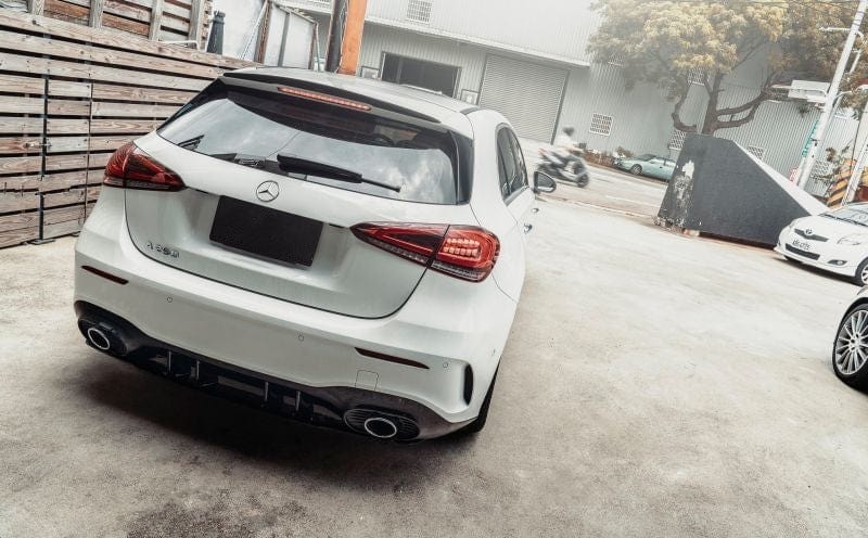 Mercedes Benz A-Class/A35 (W177) Edition 1 Style Gloss Black Rear Diffuser - Twenty Two Tuning Rear Diffuser