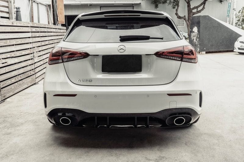 Mercedes Benz A-Class/A35 (W177) Edition 1 Style Gloss Black Rear Diffuser - Twenty Two Tuning Rear Diffuser