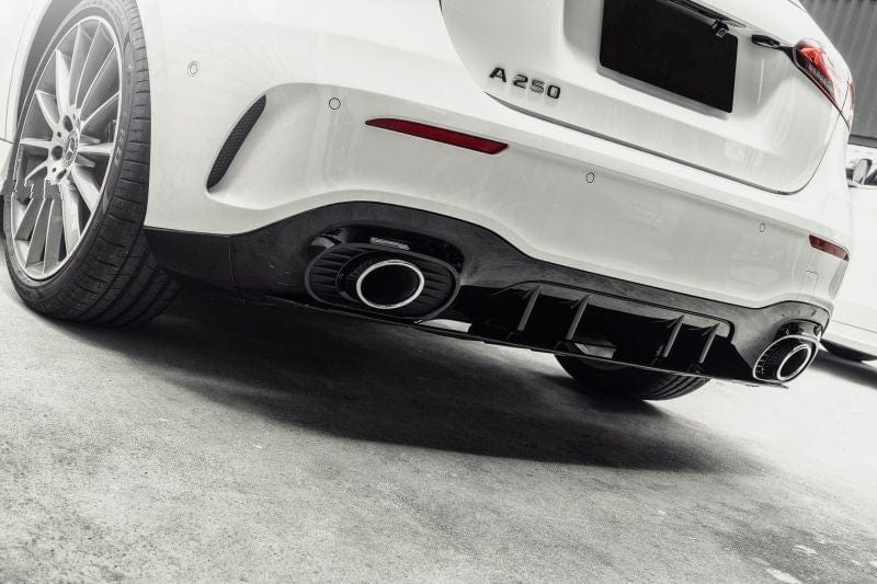 Mercedes Benz A-Class/A35 (W177) Edition 1 Style Gloss Black Rear Diffuser - Twenty Two Tuning Rear Diffuser