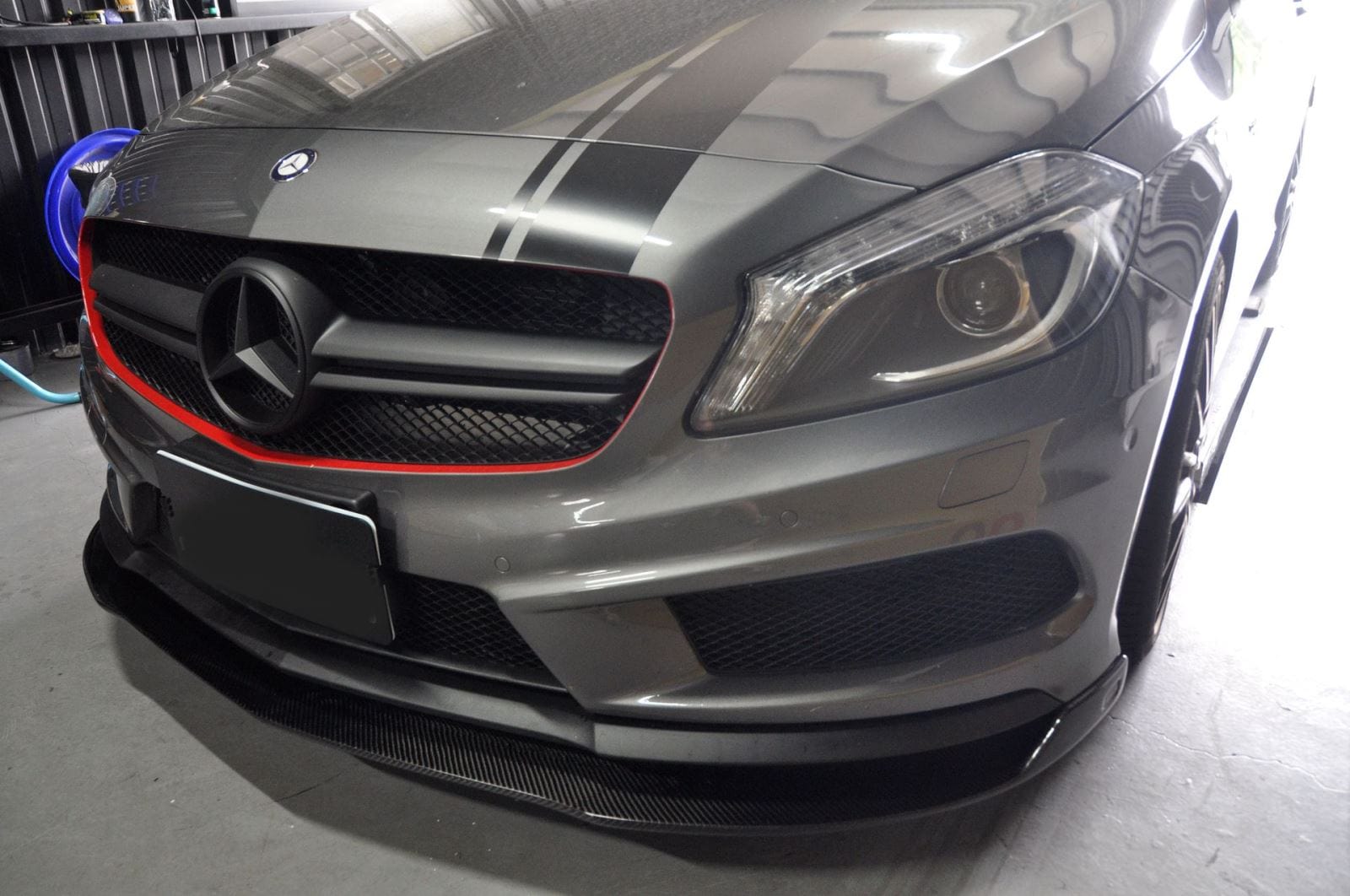 Mercedes Benz A-Class/A45 (W176) Pre-Facelift RV Style Carbon Fibre Front Lip - Twenty Two Tuning Front Lip