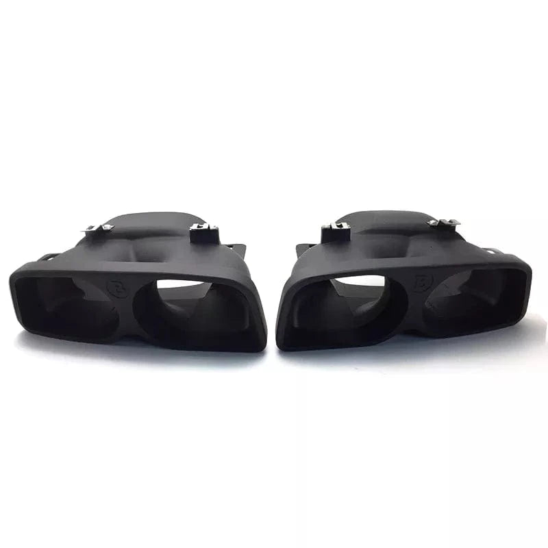 Mercedes Benz BRABUS Style Black Steel Exhaust Tips - Twenty Two Tuning Exhaust Tips
