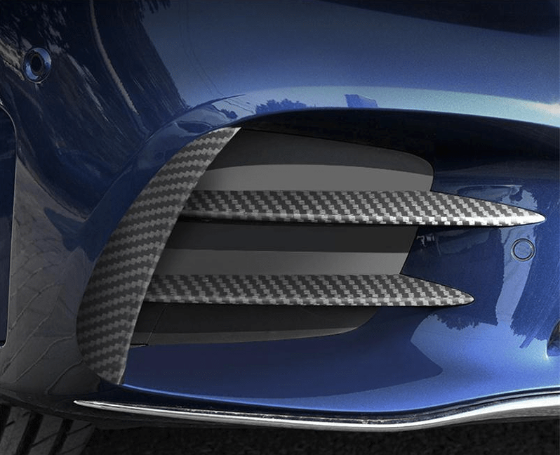 Mercedes Benz C-Class/C43 (A205/C205/W205) Carbon fibre Front Canards - Twenty Two Tuning Front Canards/Bumper Inserts