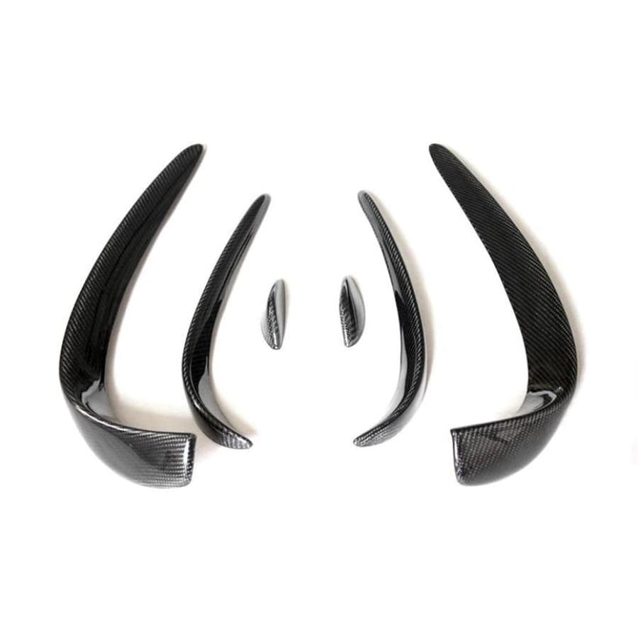 Mercedes Benz C-Class/C43 (A205/C205/W205) Carbon Fibre Front Fog Surround Trim - Twenty Two Tuning Front Canards/Bumper Inserts