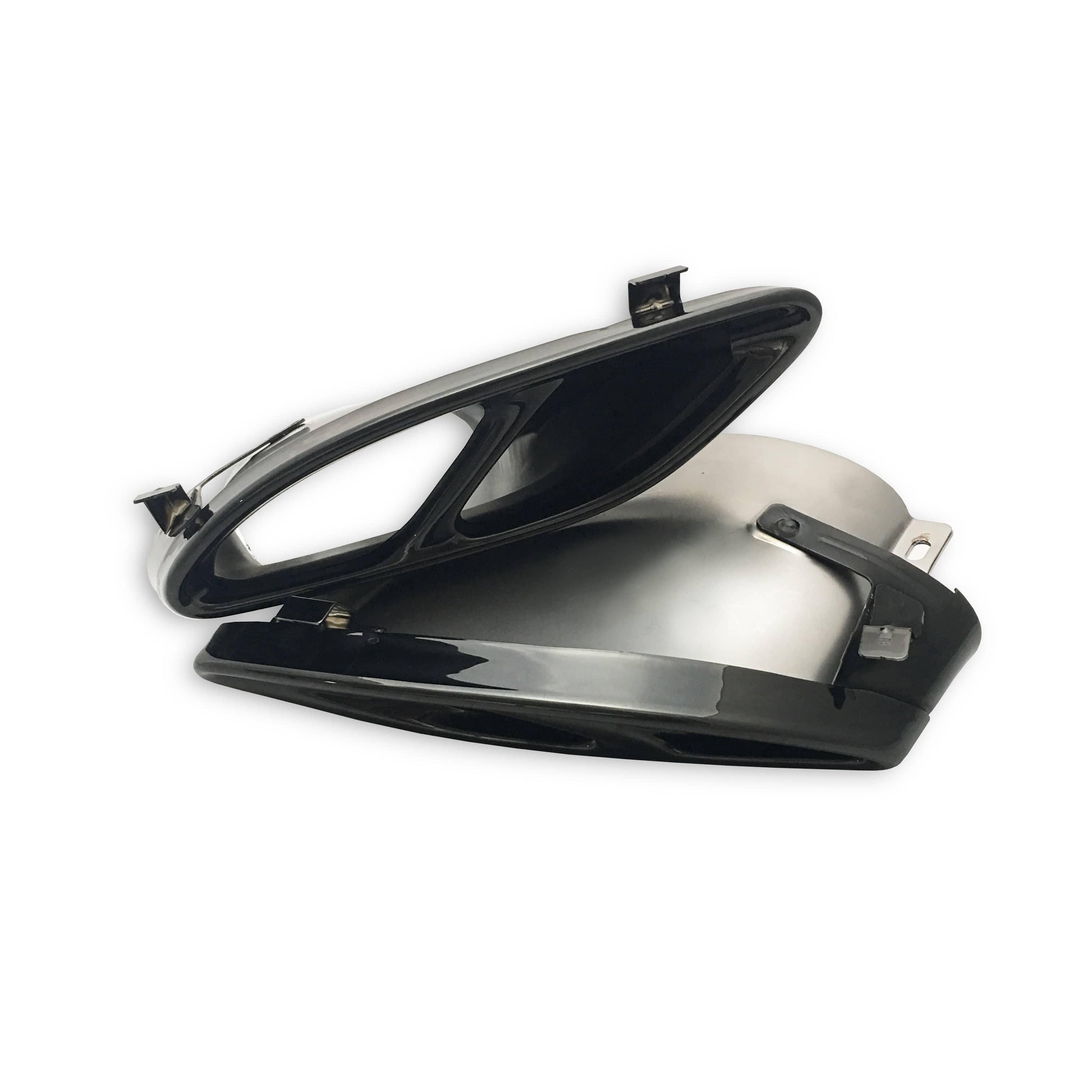 Mercedes Benz C-Class/C43 OEM+ Black Chrome Exhaust Tips (W205/C205/A205/S205) - Twenty Two Tuning Exhaust Tips