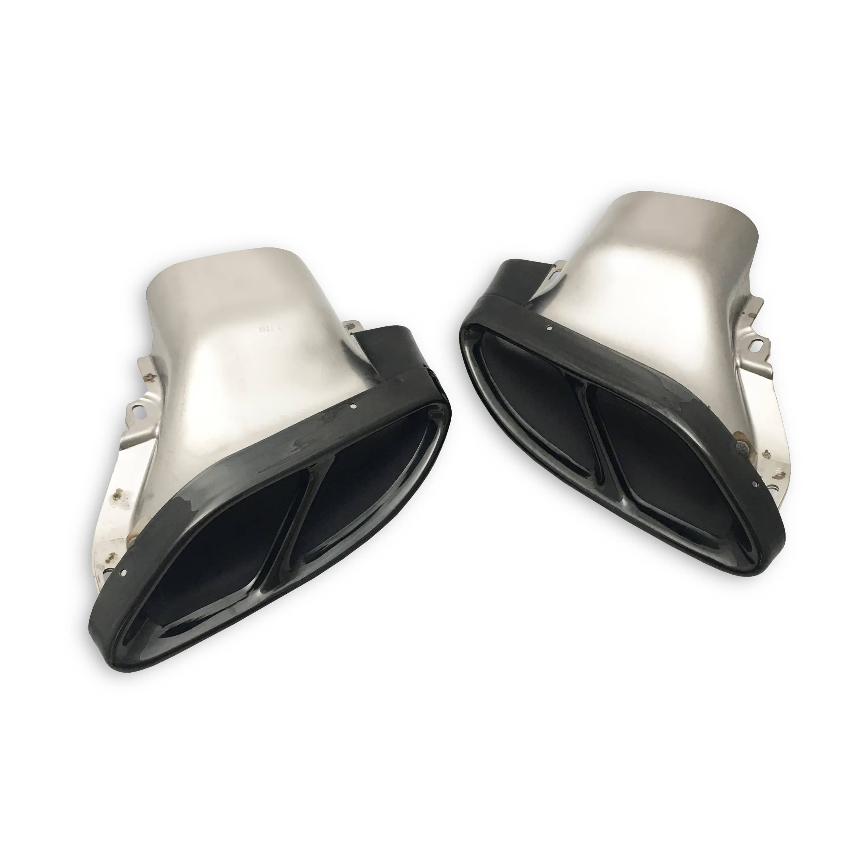 Mercedes Benz C-Class/C43 OEM+ Black Chrome Exhaust Tips (W205/C205/A205/S205) - Twenty Two Tuning Exhaust Tips