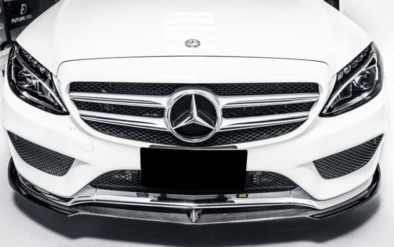 Mercedes Benz C-Class/C43 (W205/S205/C205) Future Design Style Carbon Fibre Front Lip Spoiler - Twenty Two Tuning Front Lip