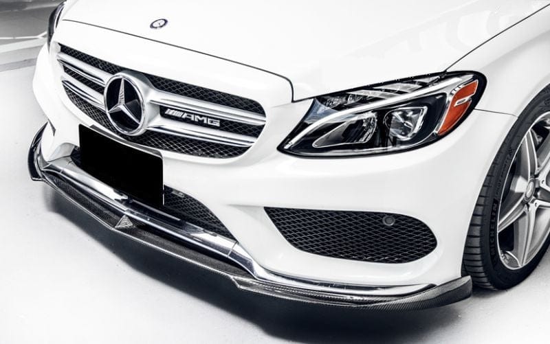 Mercedes Benz C-Class/C43 (W205/S205/C205) Future Design Style Carbon Fibre Front Lip Spoiler - Twenty Two Tuning Front Lip