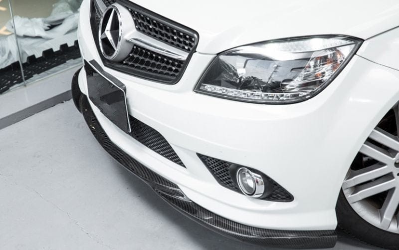 Mercedes Benz C-Class (W204) Pre-Facelift GODHAND Style Carbon Fibre Front Lip - Twenty Two Tuning Front Lip