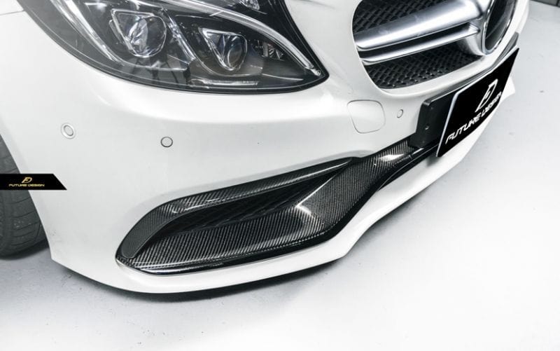 Mercedes Benz C63 (A205/C205/W205/S205) Future Design Carbon Fibre Front Bumper Centre Trim - Future Design Front Canards/Bumper Inserts