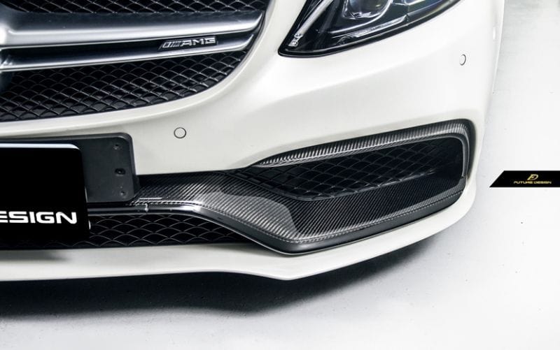 Mercedes Benz C63 (A205/C205/W205/S205) Future Design Carbon Fibre Front Bumper Centre Trim - Future Design Front Canards/Bumper Inserts