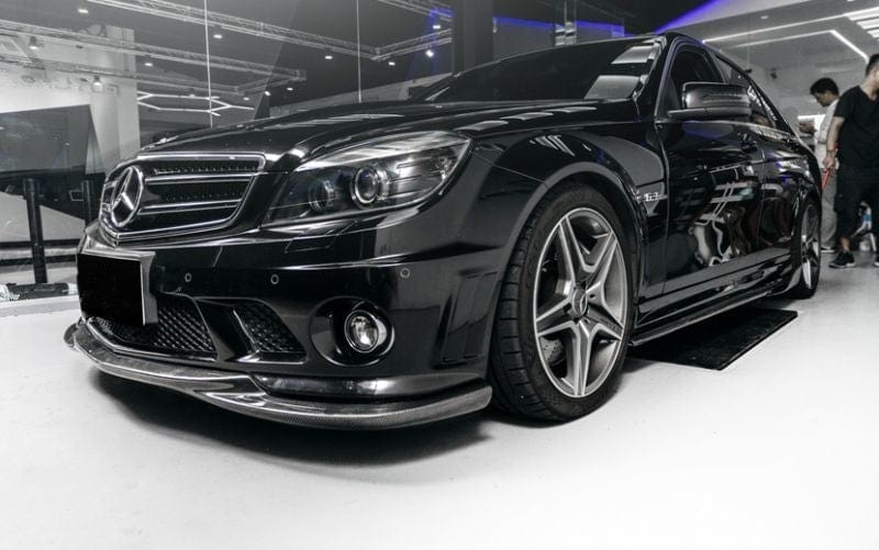 Mercedes Benz C63 (W204) GODHAND Style Carbon Fibre Front Lip - Twenty Two Tuning Front Lip