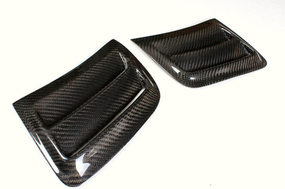 Mercedes Benz C63 (W204) PFL Carbon Fibre Front Bumper Canards - Twenty Two Tuning Front Canards/Bumper Inserts