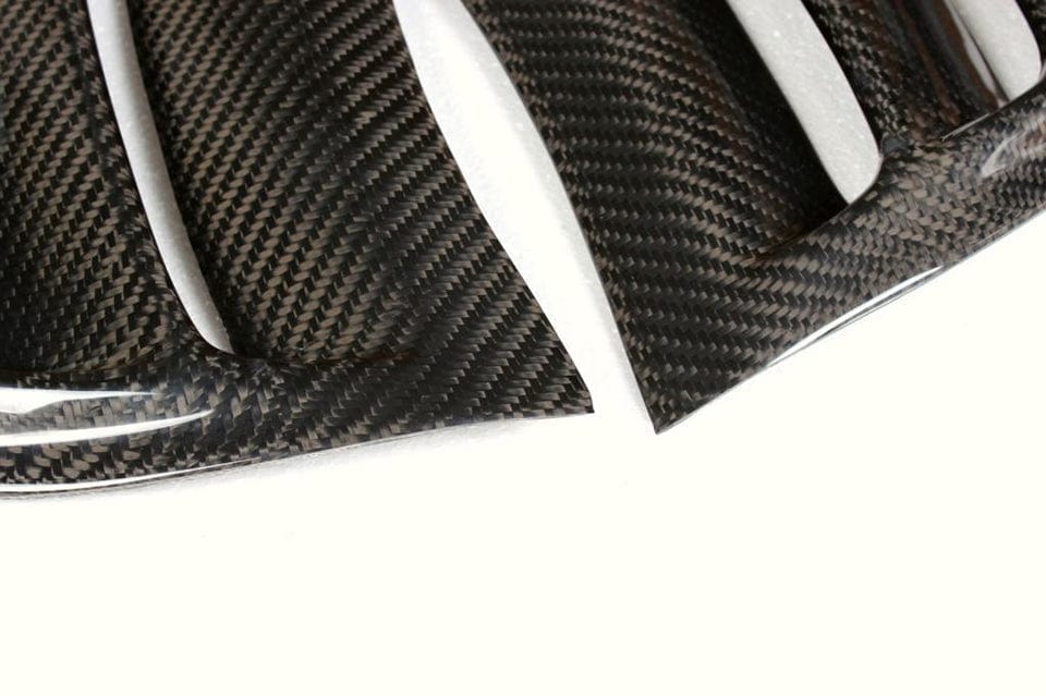 Mercedes Benz C63 (W204) PFL Carbon Fibre Front Bumper Canards - Twenty Two Tuning Front Canards/Bumper Inserts