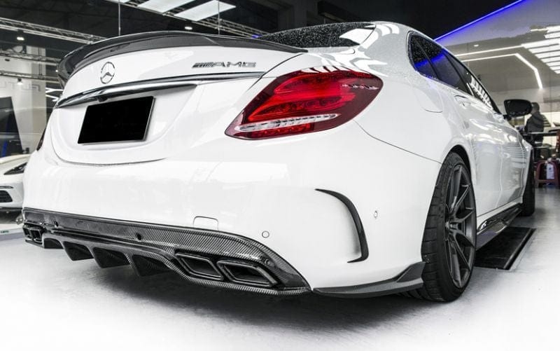 Mercedes Benz C63 (W205/S205) Future Design Style Carbon Fibre Rear Diffuser - Twenty Two Tuning Rear Diffuser