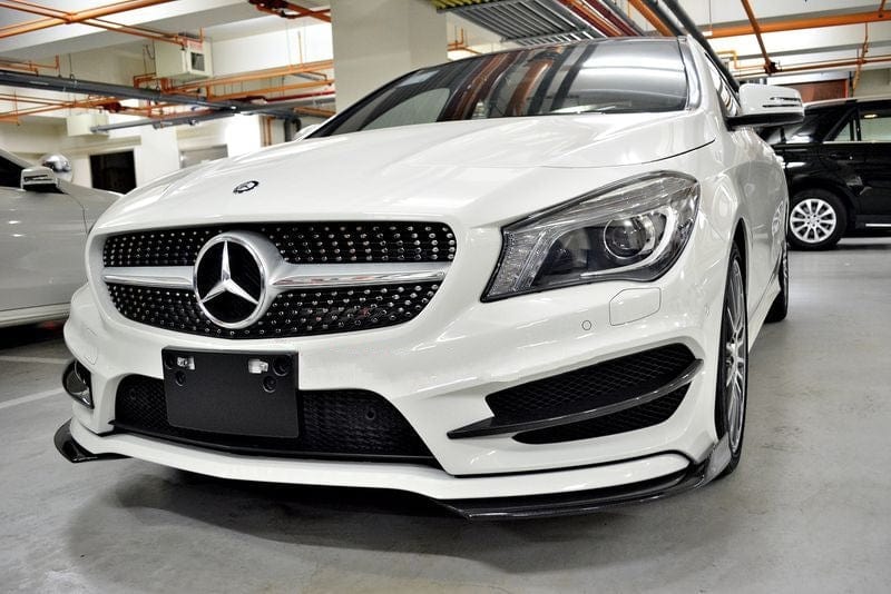 Mercedes Benz CLA-Class/CLA45 (W117/C117) PIECHA Style Carbon Fibre Front Splitters - Twenty Two Tuning Front Canards/Bumper Inserts