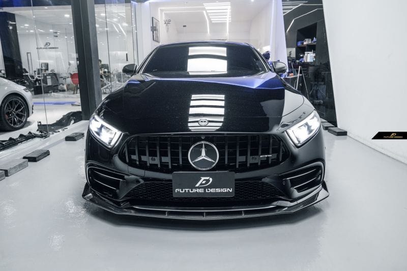 Mercedes Benz CLS-Class/CLS53 (W257/C257) Future Design GT-V Carbon Fibre Front Lip - Future Design Front Lip