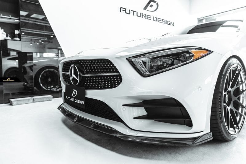 Mercedes Benz CLS-Class/CLS53 (W257/C257) Future Design GT-V Carbon Fibre Front Lip - Future Design Front Lip