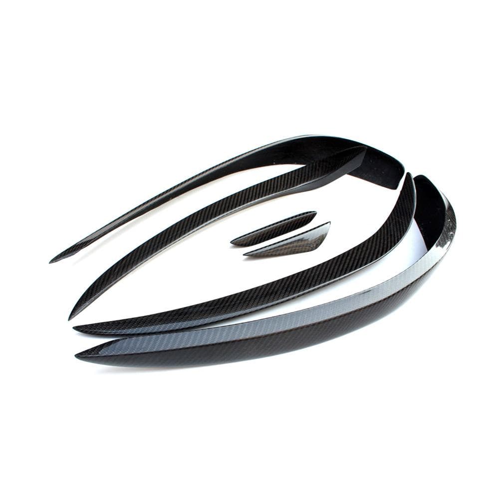 Mercedes Benz E-Class (A207/C207) Facelift Carbon Fibre Front Bumper Canards - Twenty Two Tuning Front Canards/Bumper Inserts