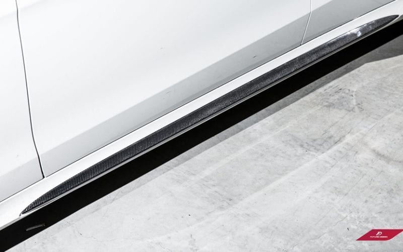 Mercedes Benz E-Class (W212/S212) Future Design Carbon Fiber Side Skirt Trim - Future Design Side Skirts