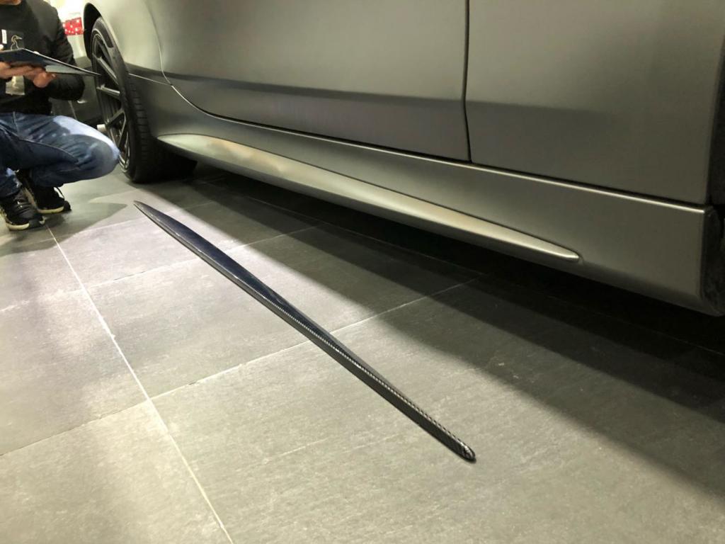 Mercedes Benz S-Class/S63/S65 (C217) Carbon Fibre Side Skirt Overlay Trim - Twenty Two Tuning Side Skirts