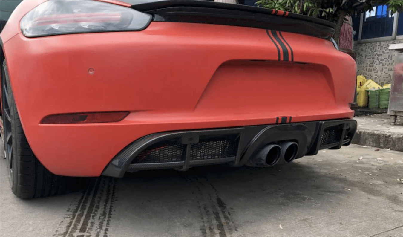 Porsche Cayman/Boxter (718) Facelift Carbon Fibre Rear Diffuser - Twenty Two Tuning Rear Diffuser
