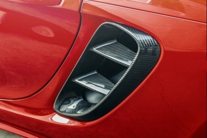 Porsche Cayman/Boxter (718) OEM+ Carbon Fibre Intake Vent Trims - Twenty Two Tuning Rear Fender Vent