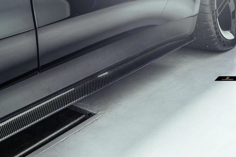 Porsche Taycan (9J1) Future Design Carbon Fiber Side Skirts - Future Design Side Skirts