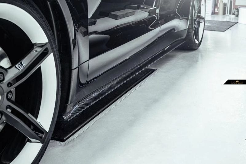 Porsche Taycan (9J1) Future Design Carbon Fiber Side Skirts - Future Design Side Skirts