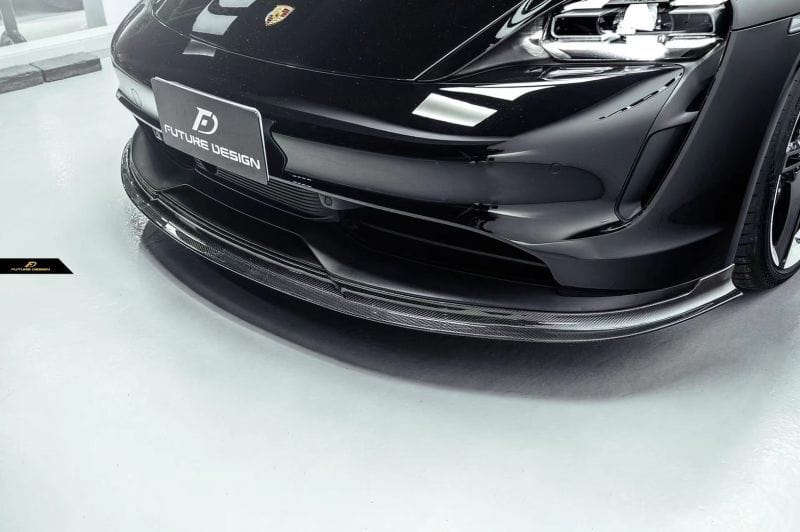 Porsche Taycan (9J1) Future Design Carbon Fibre Front Lip - Future Design Front Lip