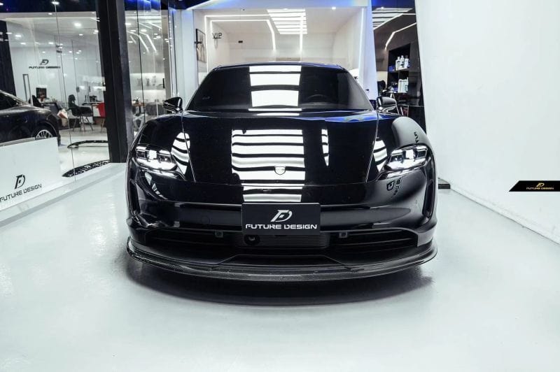 Porsche Taycan (9J1) Future Design Carbon Fibre Front Lip - Future Design Front Lip