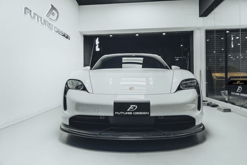 Porsche Taycan (9J1) Future Design Carbon Fibre Front Lip - Future Design Front Lip